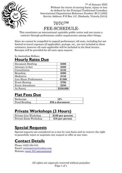 Fee Schedule Pdf Docdroid