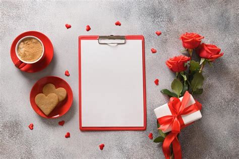 Carte De Saint Valentin Avec Roses Rouges Cadeau Romantique Vierge Pour