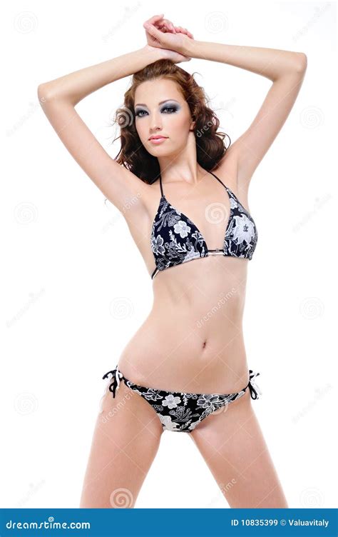 Healthy Woman With Slender Body Stock Image Image Of Bikini Adult