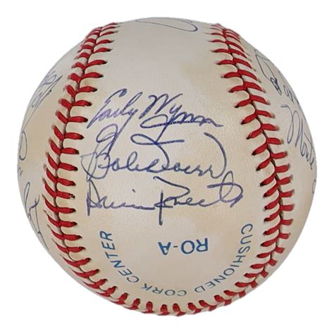 Hall Of Famers OAL Baseball Signed By 11 With Al Kaline Gaylord