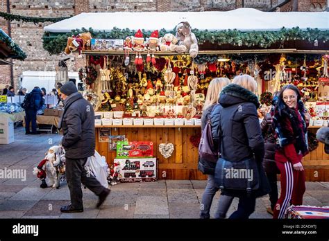 Christmas Market Bassano Del Grappa Italy December 2019 Stock Photo