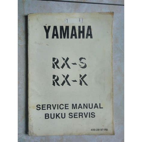 Jual Buku Manual Service Yamaha Rxk Rxs Original Shopee Indonesia