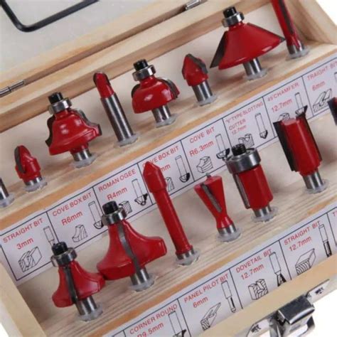 Promo Mata Bor Mata Trimmer Mata Profil Kayu Set 12 Pcs Router Bit Set