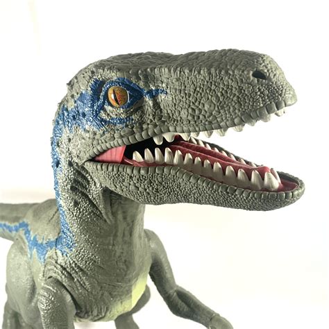 Mavin Super Colossal Giant Jurassic World Dinosaur Velociraptor Blue Figure 2018