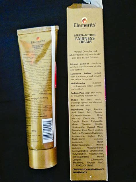 Elements Multi Action Fairness Cream Packaging Size 100 Gm At Best