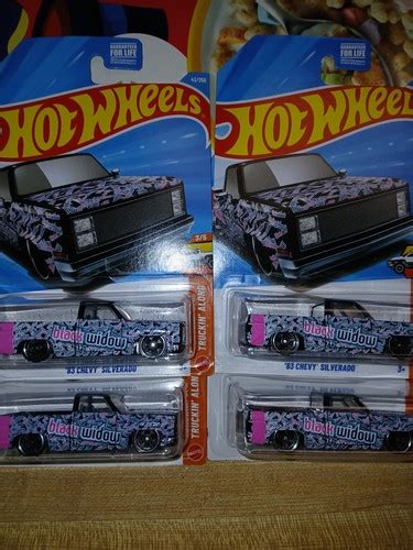 2026 Hot Wheels 83 Chevy Silverado Black Widow Lot Of 4 Truckin Along EBay