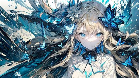 Online crop | HD wallpaper: anime girls, butterfly | Wallpaper Flare