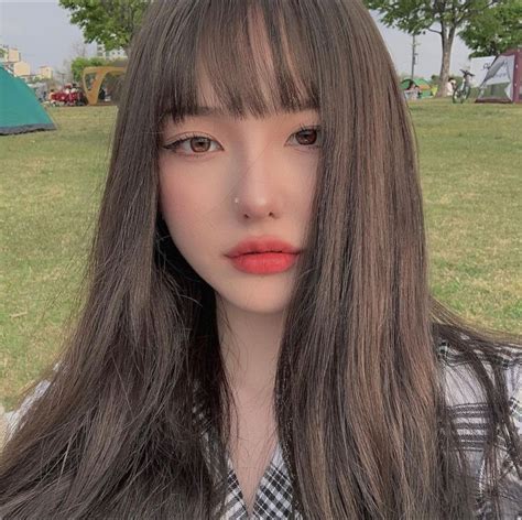 𝐥𝐯𝐯𝐦𝐚𝐫𝐲 Cabelo curto ulzzang Cabelo franja Cabelo coreano