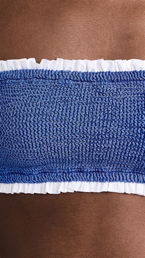 Hunza G Tracey Frill Bikini Set Shopbop