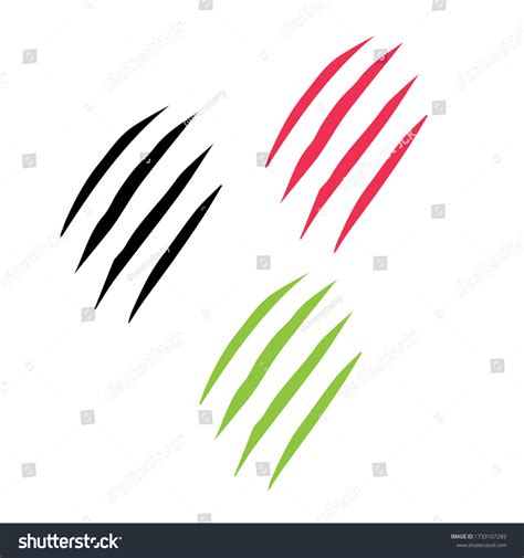 Slash Marksclaw Marks Vector Drawing Solid Stock Vector (Royalty Free ...