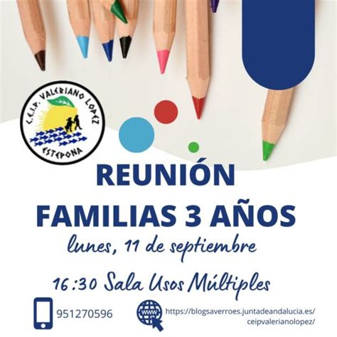 Reunión Familias de Infantil 3 años CEIP Valeriano López