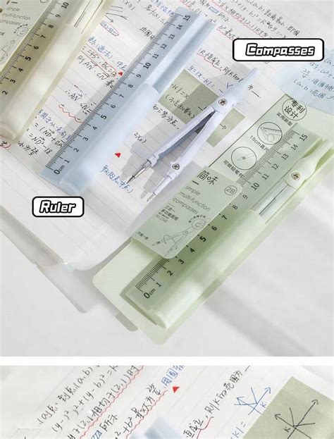 Kit d outils de dessin multifonction comprenant un compas une règle