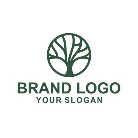 Premium Vector Circle Tree Logo Vector