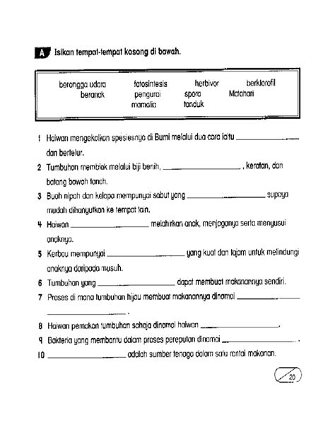 PDF Soalan Sains Tahun 5 Ujian Mac DOKUMEN TIPS