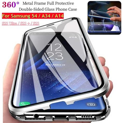 Magnetic Adsorption Double Sided Hd Glass Case 360° Full Protective