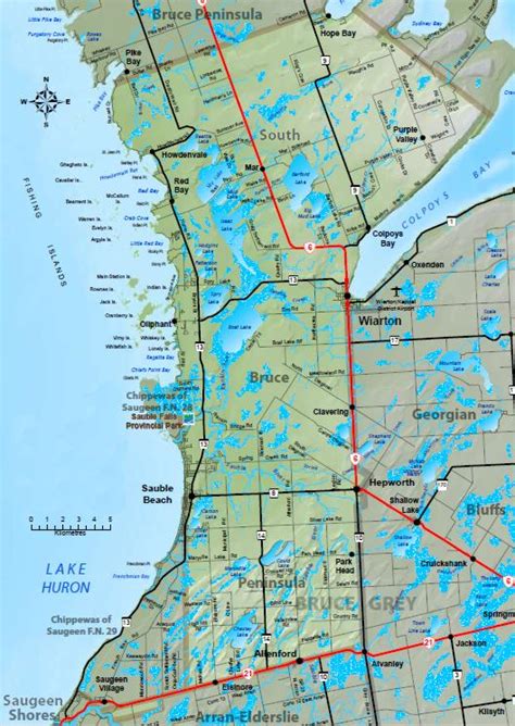 Rural Routes Ontario - Town of South Bruce Peninsula (Lower Tier Bruce)