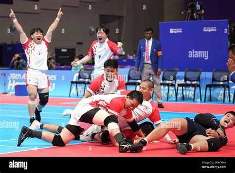 Hangzhou China 3rd Oct 2023 Japan Team Group JPN Kabaddi Men S