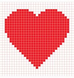 Heart Pixel Art Grid