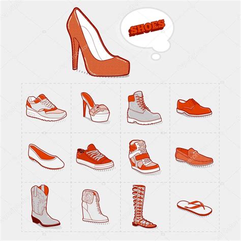 Icon Collection Of Shoes Stock Vector Image By ©aniskovayulia 81457938