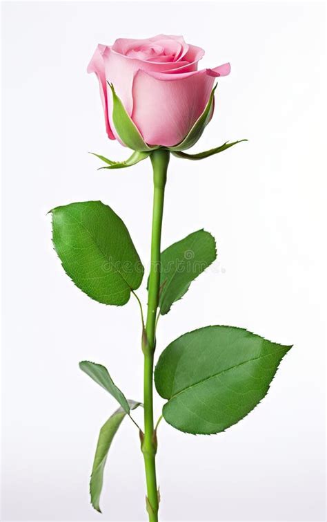 Single Pink Rose Isolated On White Background The Meaning Of Red Roses