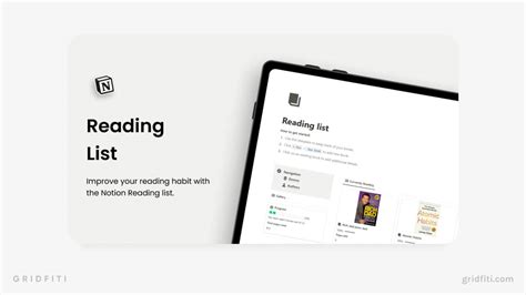 The 13 Best Notion Reading List Templates & Book Trackers | Gridfiti