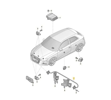 Genuine Audi A V Front Pedestrian Protection Crash Sensor V E