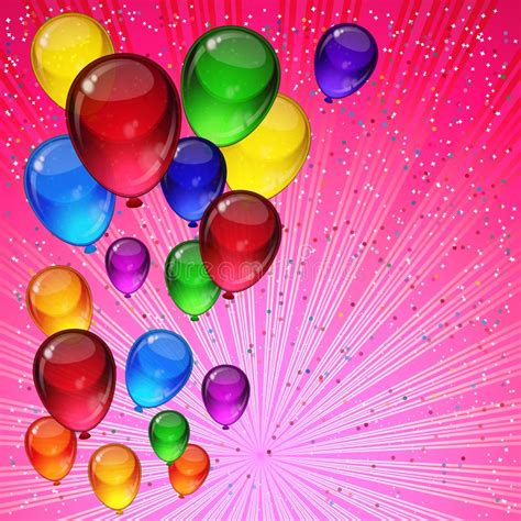 Fondo Del Vector De La Fiesta De Cumplea Os Globos Festivos Coloridos