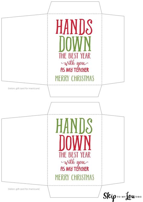 Christmas Teacher Gift Card Holders Skip To My Lou