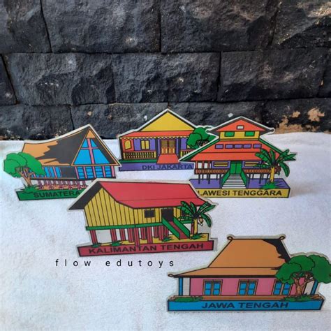 Jual Maket Berdiri Rumah Adat Rumah Adat Mainan Berdiri Shopee
