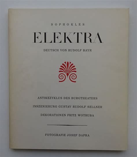 Elektra Antikezyklus Des Burgtheater Sophokles Bei Buch Schaden