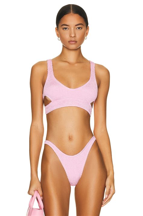 Bond Eye Nino Crop Bikini Top In Wild Rose Shimmer FWRD