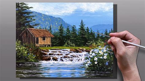 Acrylic Painting Country Stream Landscape Correa Art Youtube