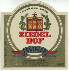 Drink Label Ziegelhof Festbier Brauerei Ziegelhof Liestal