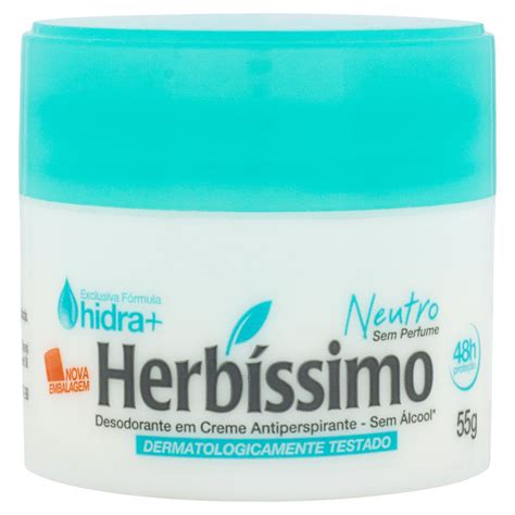 Desodorante Creme Herbissimo Neutro 55 G Trimais