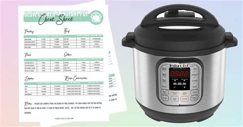 Slow Cooker To Instant Pot Conversion Chart Free Printable Atelier