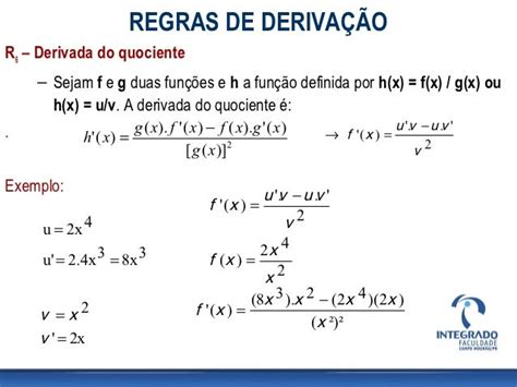 Aula 07 Derivadas Regras De Derivação Parte 1