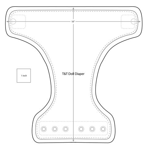 Just A Basic No Elastic And No Absorbency Doll Diaper Template I Am