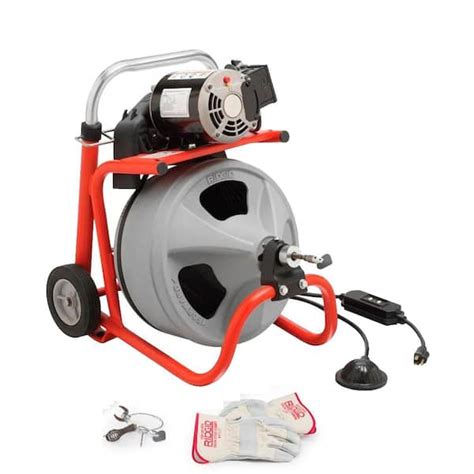 RIDGID K 400 Drain Cleaning Snake Auger 120 Volt Drum Machine With C