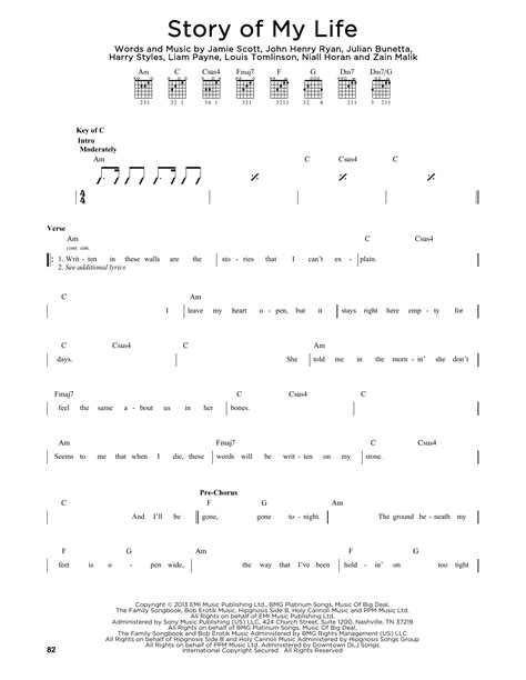 Story Of My Life by One Direction - Guitar Cheat Sheet - Guitar Instructor