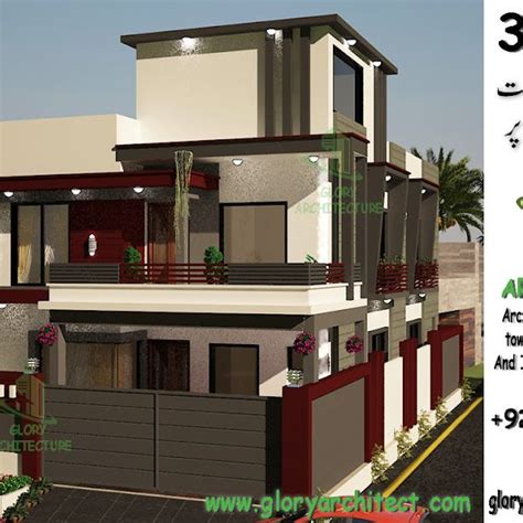 This Is A 3d Rendering Of A Modern House With Balcony And Balconies On