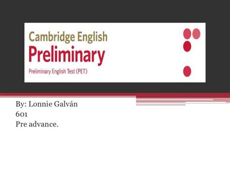 Pet Cambridge Esol