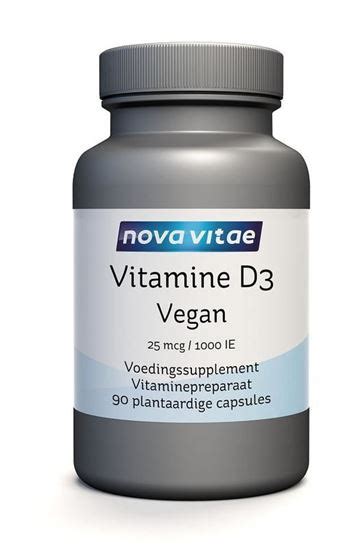 Nova Vitae Vitamine D3 1000ie 25 Mcg Vegan 90 Vegetarische Capsules