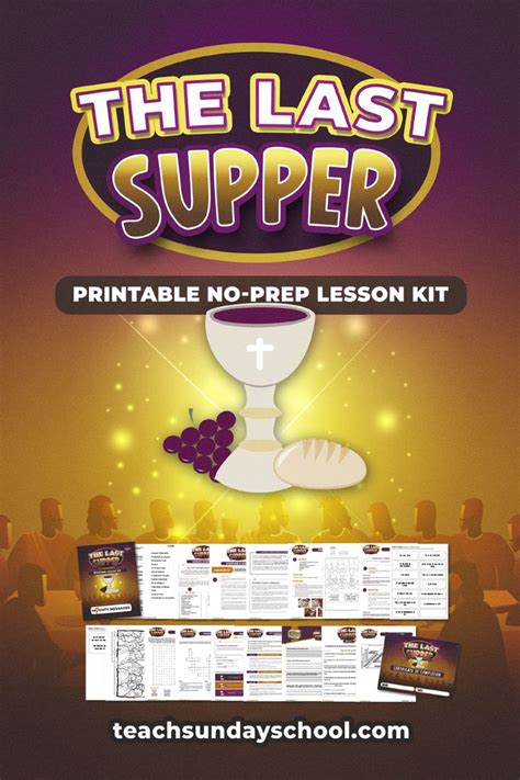 Last Supper Bible Lesson For Kids Printable Sunday School Lessons