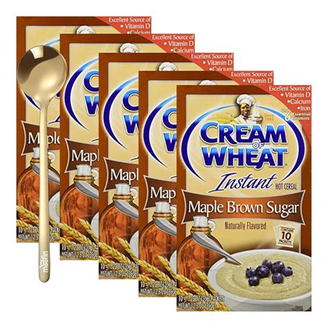 Amazon Moofin Maple Brown Sugar Instant Hot Cereal Bundle With Golden Ss Spoon Delicious
