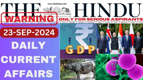 The Hindu Current Affairs Sep Upsc The Hindu Newspaper Analysis