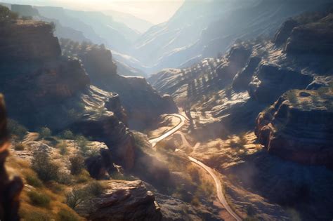 Premium Photo A Scenic Canyon Drive With Stops At Scenic Overlooks