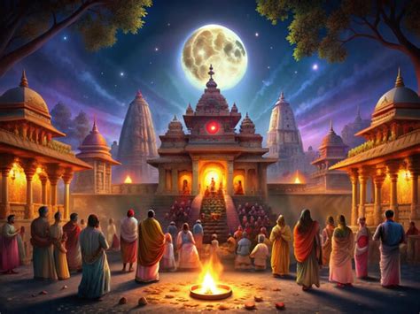 Beautiful Illustrations Of Sharad Purnima Celebrations Premium Ai