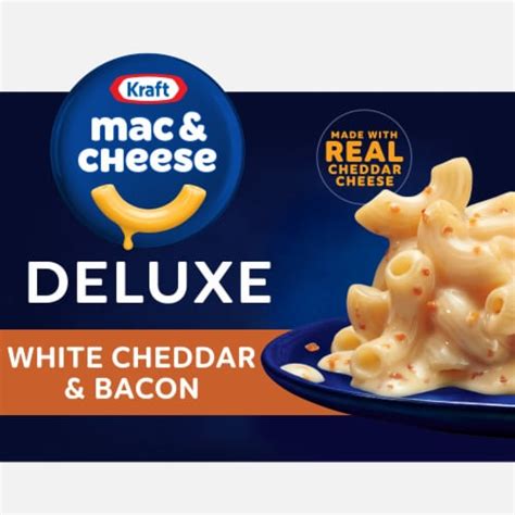 Kraft Deluxe White Cheddar & Bacon Mac N Cheese Macaroni and Cheese ...