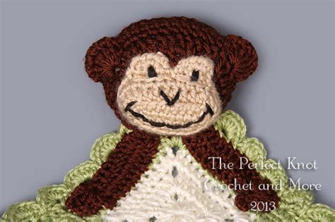 Pdf Crochet Pattern File Monkey Lovey Security Blanket Etsy