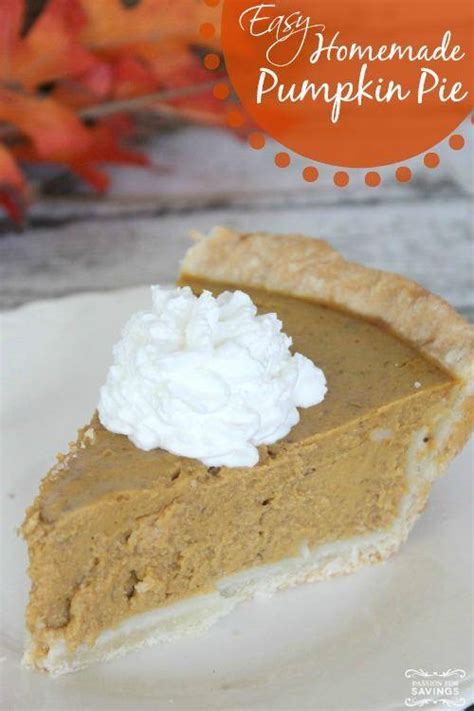 Easy Homemade Pumpkin Pie Recipe